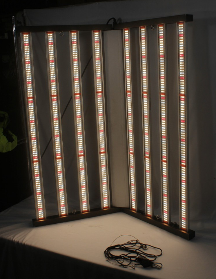 650w Full Spectrum LED Grow Light 8 bars Dimmable Hydroponics