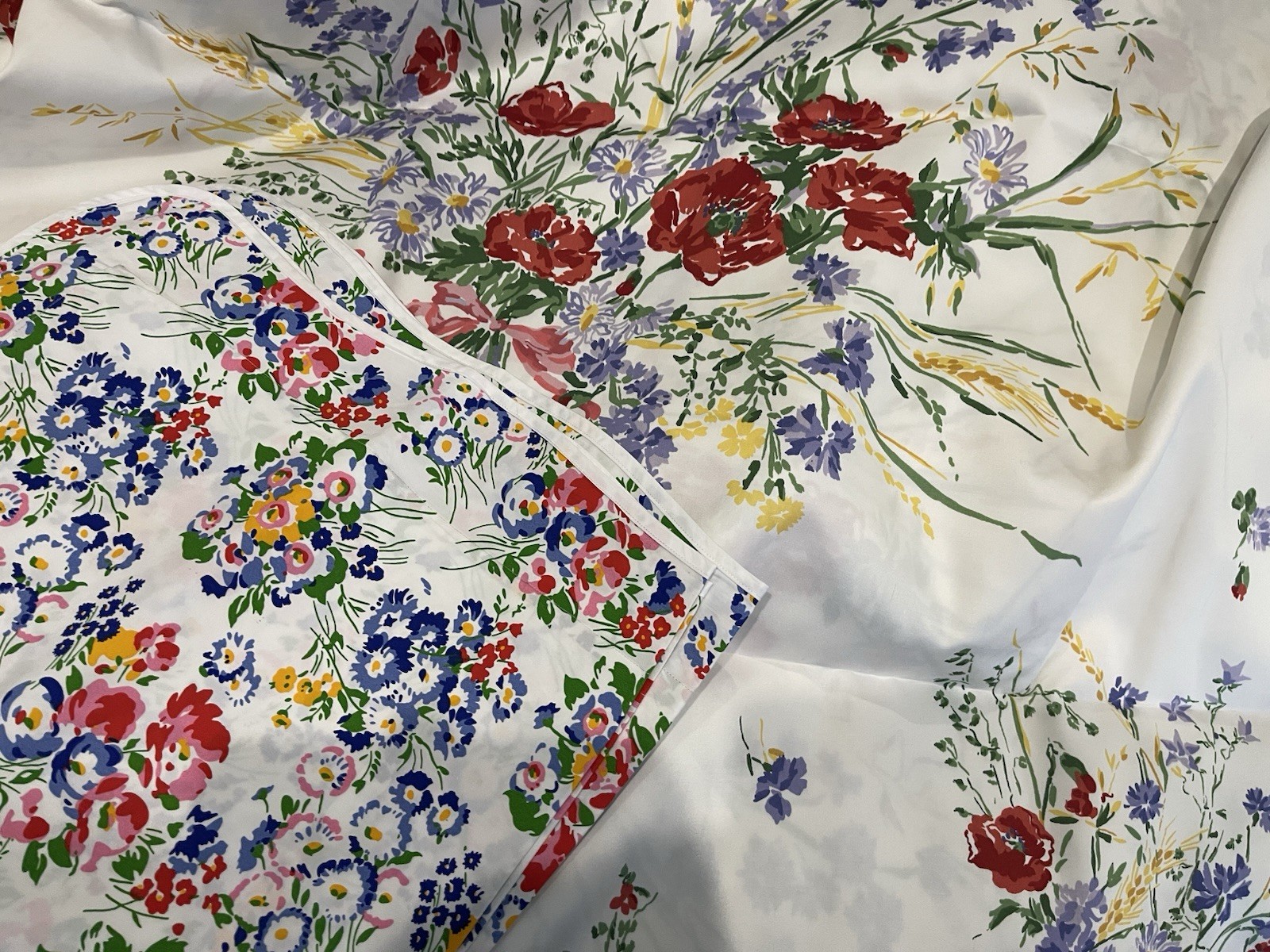 D. Porthault 100% Cotton Print 54” Fabric Projects Sateen Finish By Yard