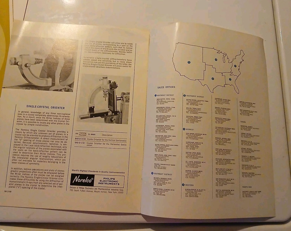 Vintage 1970 Norelco & Phillips Xray Diffraction & Spectrography Booklets Lot