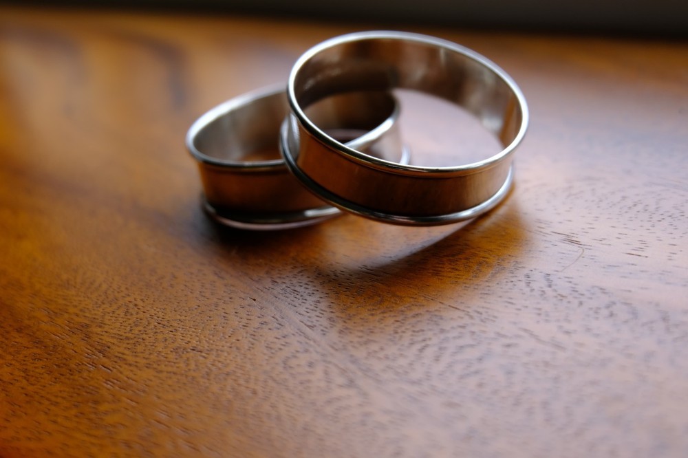 Gorham Sterling Silver Napkin Rings — Matched Pair. Pattern #6290. No monogram