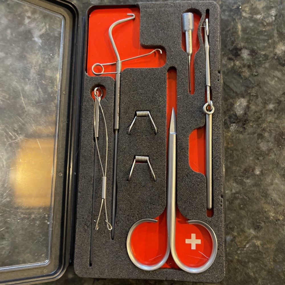 Marc Petitjean Tool Set Fly Tying Premium Tools With Case