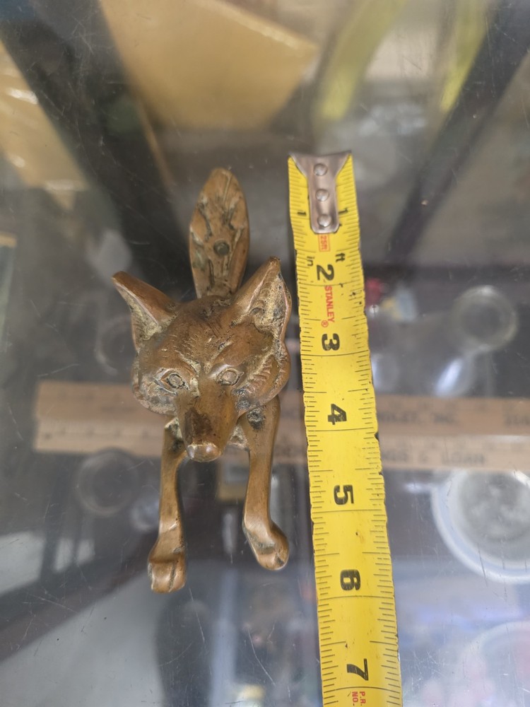 FOX Brass Door Knocker 6"