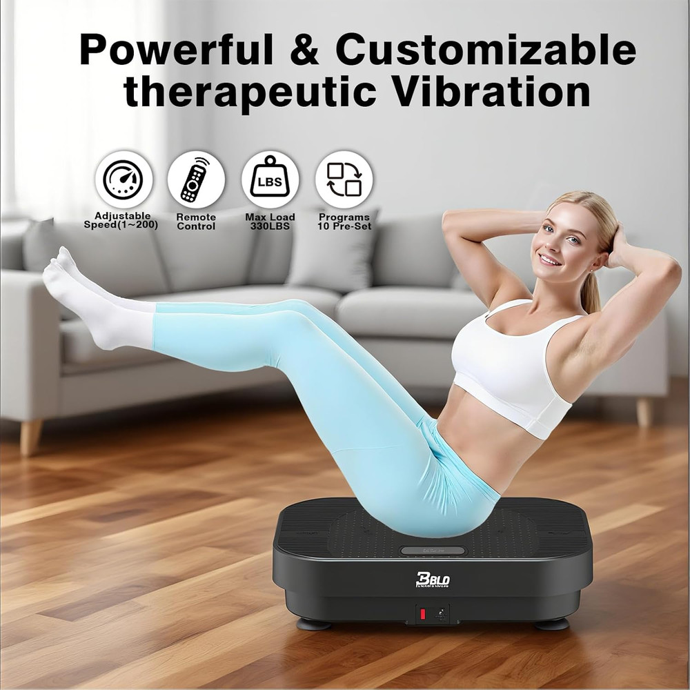 Vibration Plate Exercise Machine, 330LB Full Body 200 Speed Workout Platform
