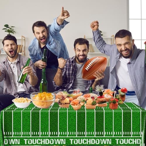 Football Party Decorations, Disposable Field Tablecloth Plastic Rectangular