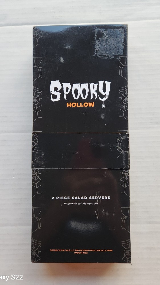 Spooky Hollow 2 Piece Salad Servers - Skeleton Serving Spoon & Fork