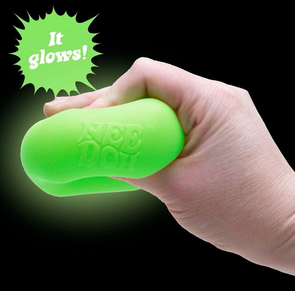 Schylling NeeDoh Nice Cube Glows Squeeze PURPLE Super Solid Squish SHIPS FAST!!!