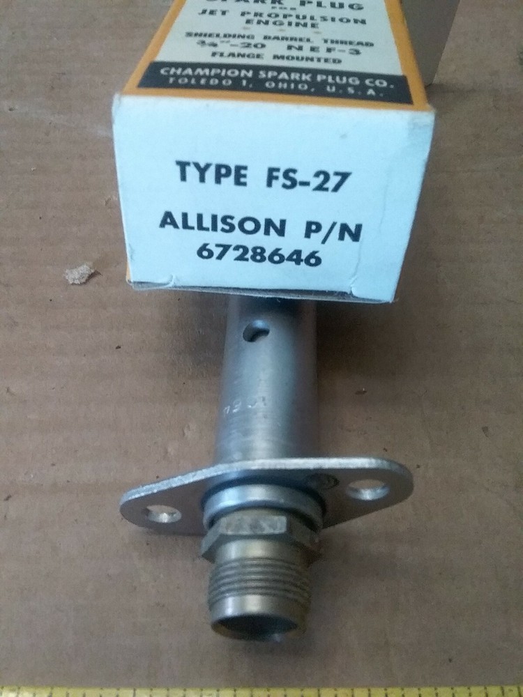 Vintage Champion Jet Engine Igniter Plug Fs-27