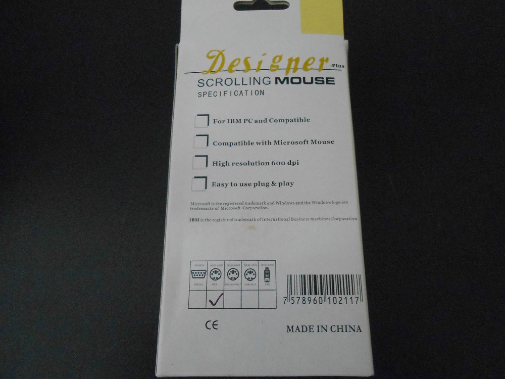 Deisgner Plus Scrolling Mouse 600 DPI