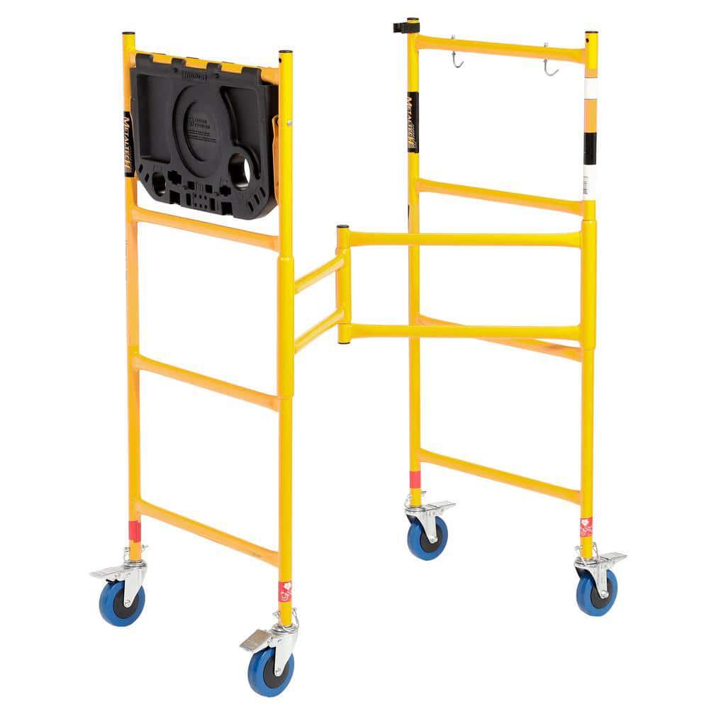 Metaltech Mini Scaffold Platform with Wheels Tool Shelf 500 Lbs Capacity New