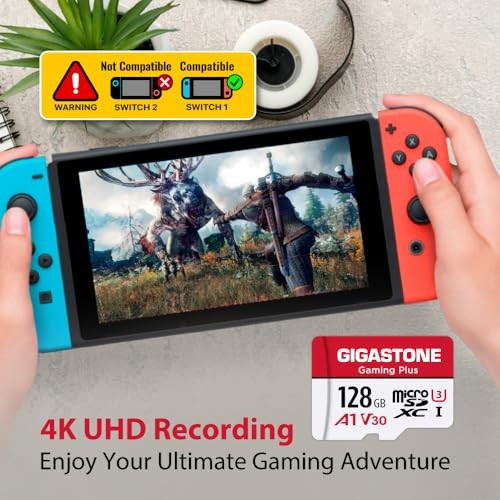 [] 128GB Micro SD Card, Gaming Plus, MicroSDXC Memory 128GB Gaming Plus 1-Pack