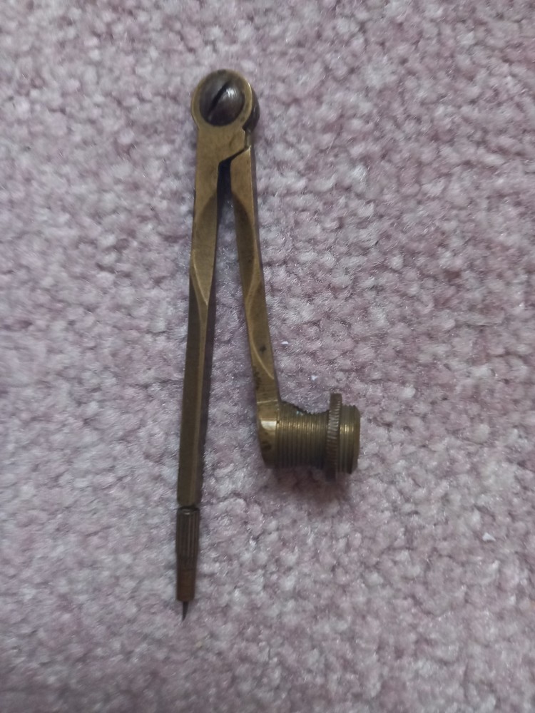 Assorted Vintage Technical Drawing Instruments in Wooden Box