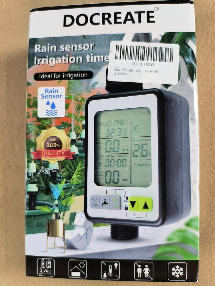 Docreate Rain Sensor Irrigation Timer, New In Box.
