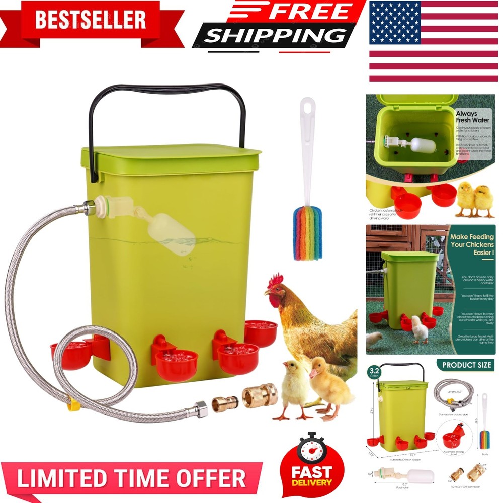 Automatic Chicken Waterer Large Chicken Waterer System Pou