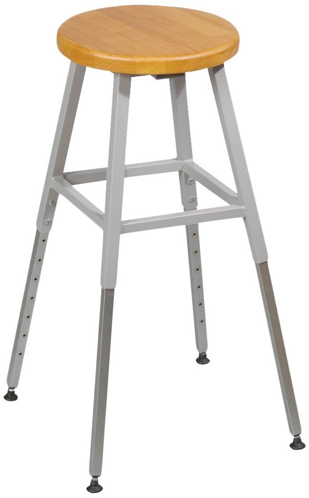 Balt Lab Stool Without Back, Gray, 1 Carton