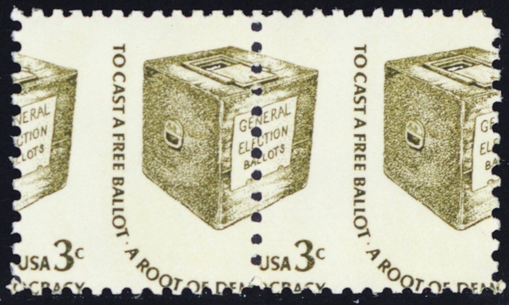 1584, Mint NH 3¢ - Misperforation Pair Error - Stuart Katz