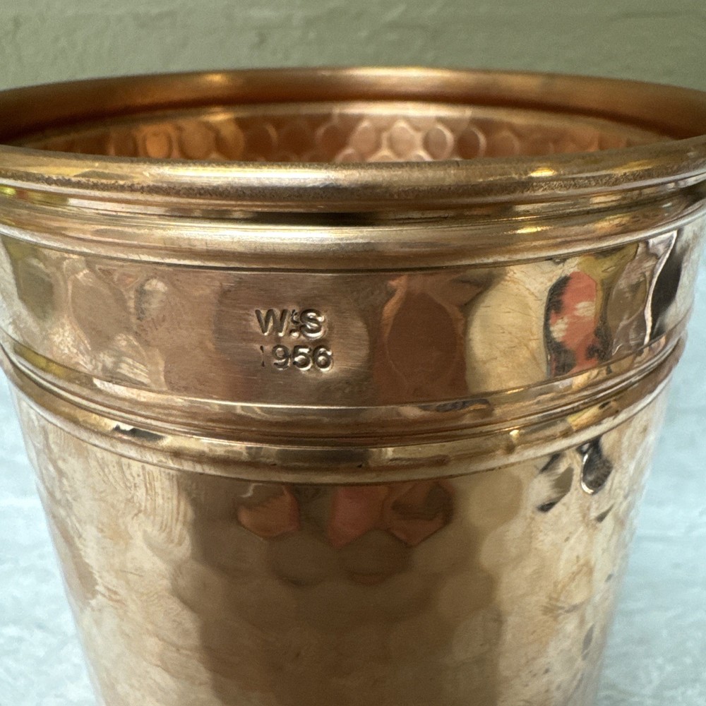 Williams Sonoma Hammered Copper Candle Sleeve