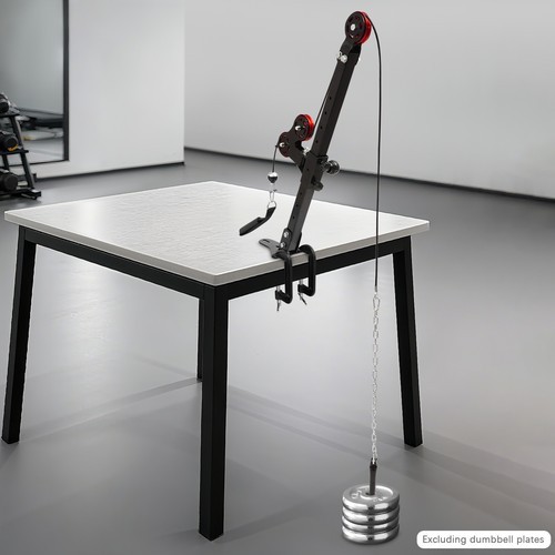 Arm Wrestling Training Table Pulley System Adjustable Gym Cable Forearm Exercise