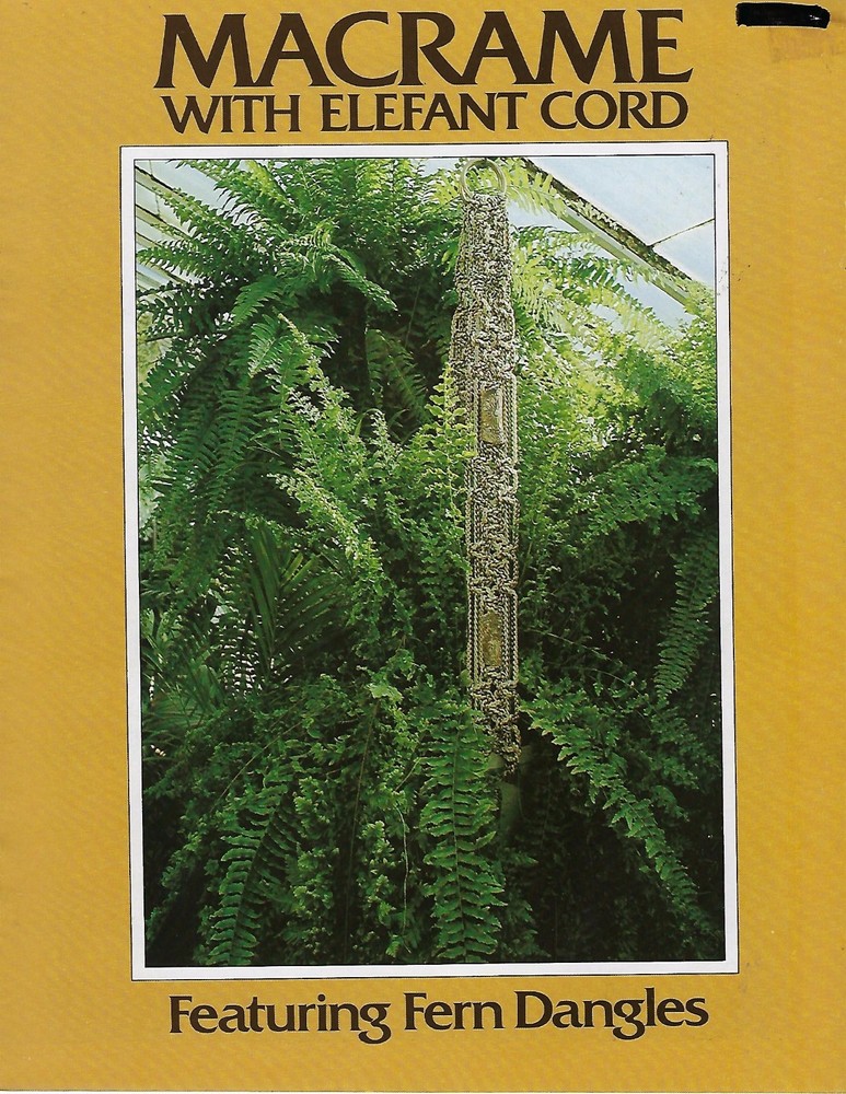 Easy Plant Hanger Patterns Macrame with Elefant Cord Featuring Fern Dangles