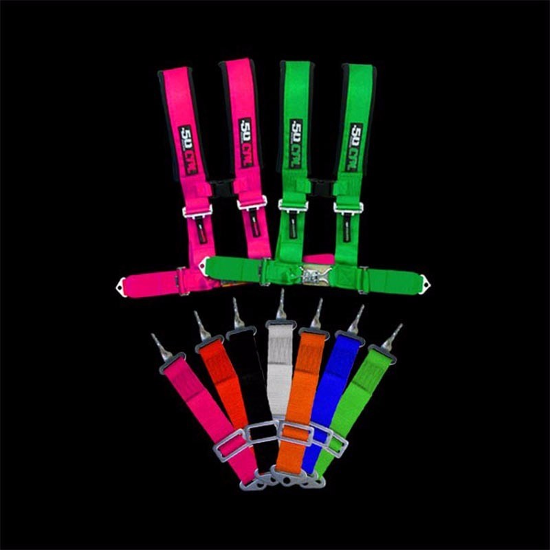 50 Caliber Racing 2" 4 Point Silver Harness