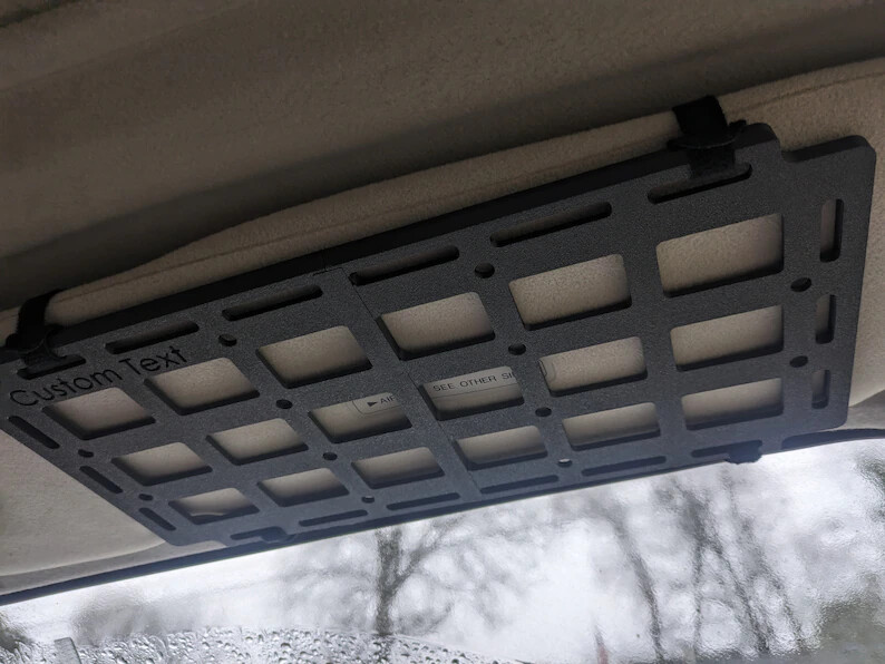 CUSTOM SIZE & TEXT Visor Molle Truck Accessories