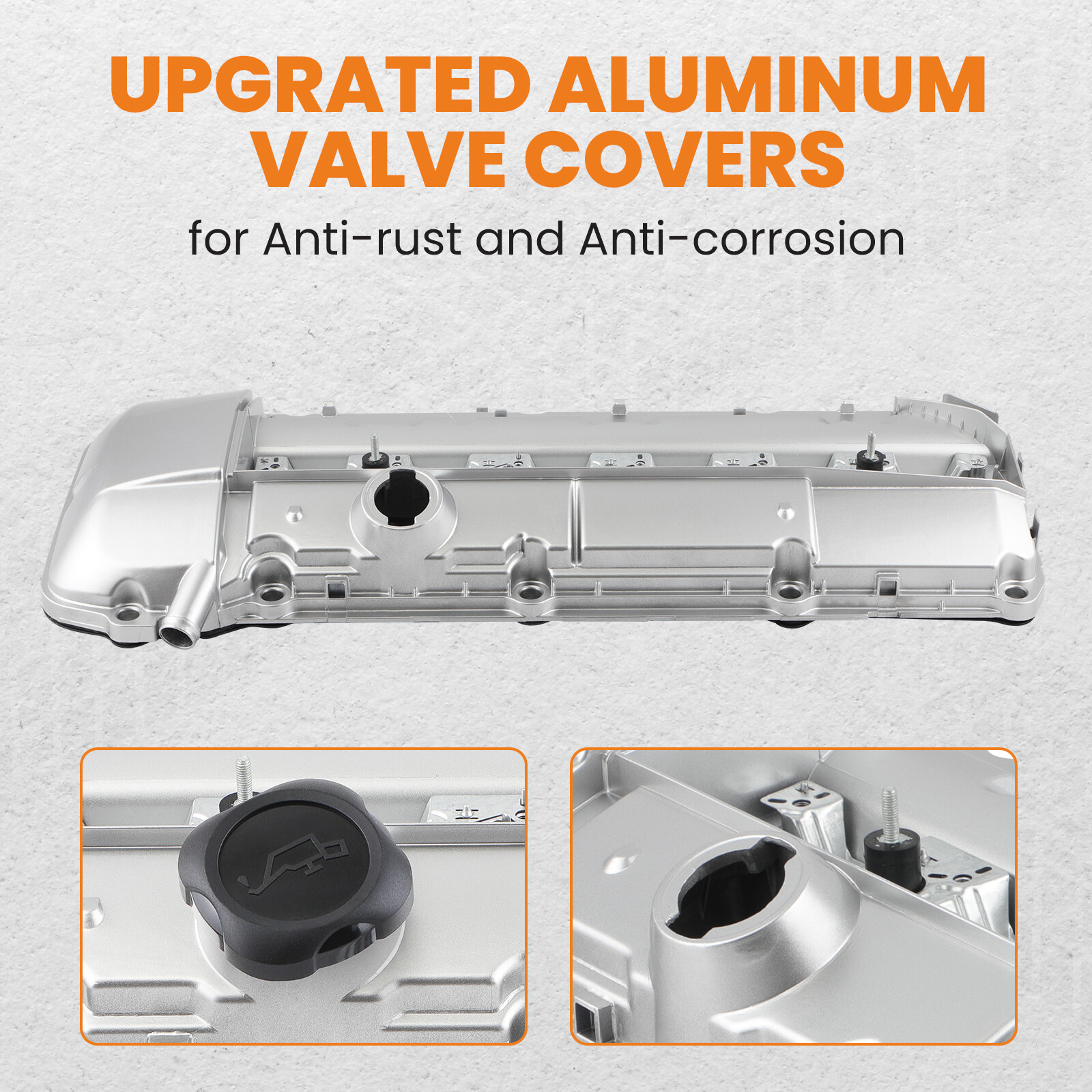 Aluminum Valve Cover w/ Gasket & Bolts for BMW E46 E39 325XI 330CI 330I M52 M54