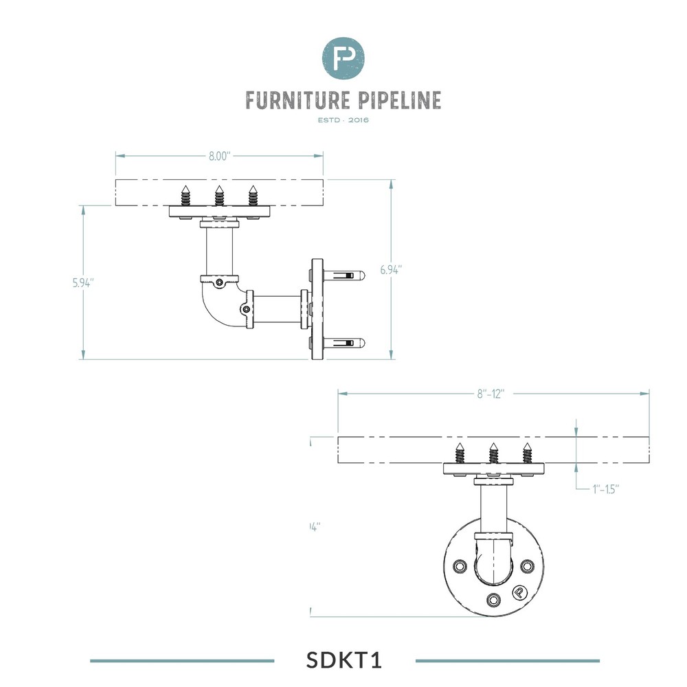 Ames Decorative Wall Bracket - Brass Finish