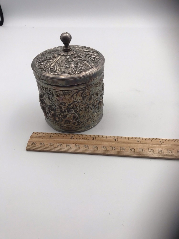 1962 Netherlands Douwe Egbert Silver Tea Caddy