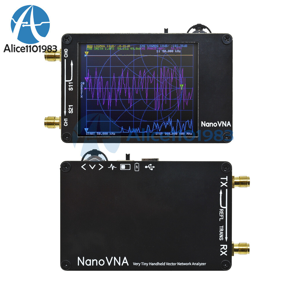 NanoVNA Vector Network Analyzer 2.8" HF VHF UHF Antenna Analyzer 50KHz-900MHz