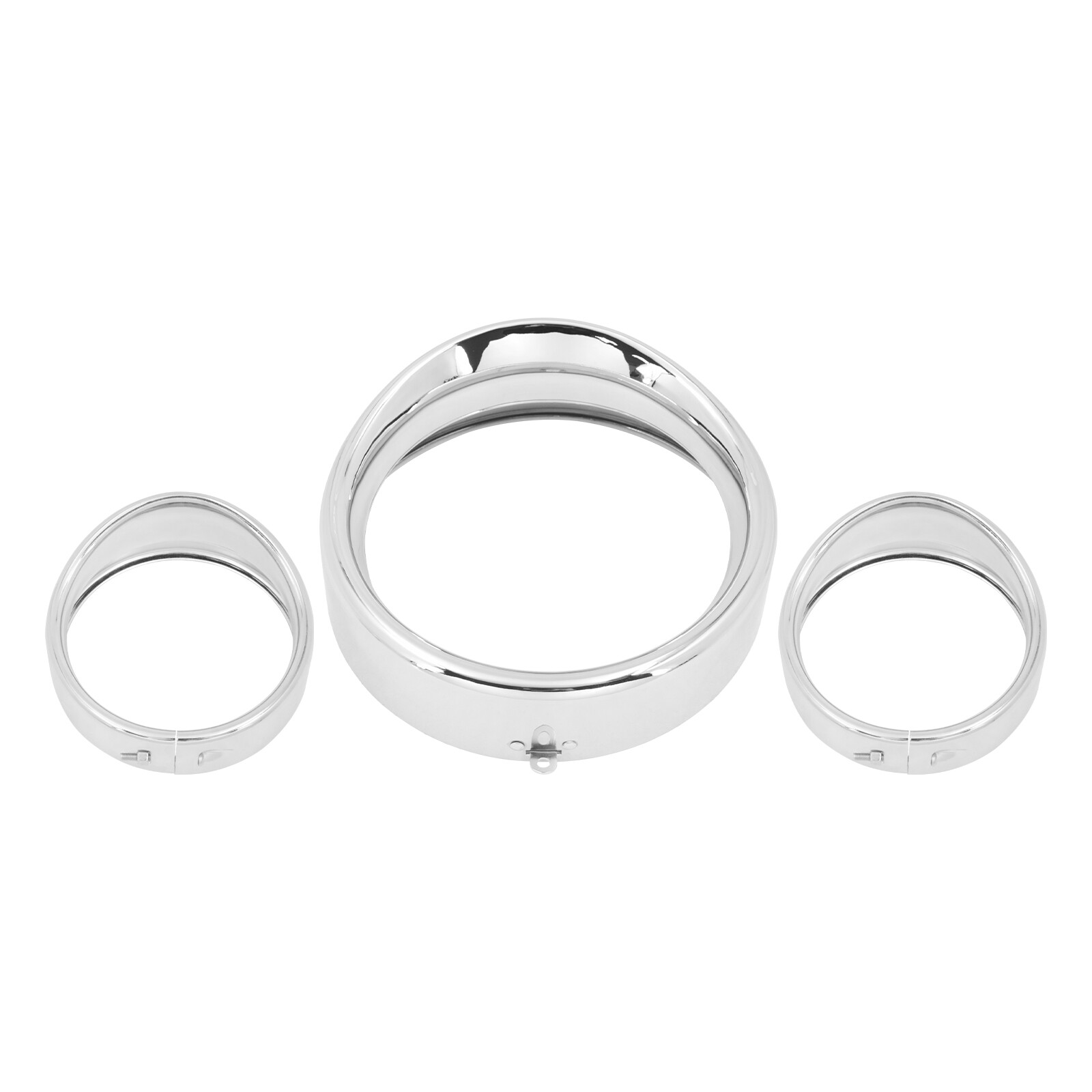 7" Headlight 4.5"Fog Light Visor Trim Ring Cover For Harley Softail Deluxe 94-17