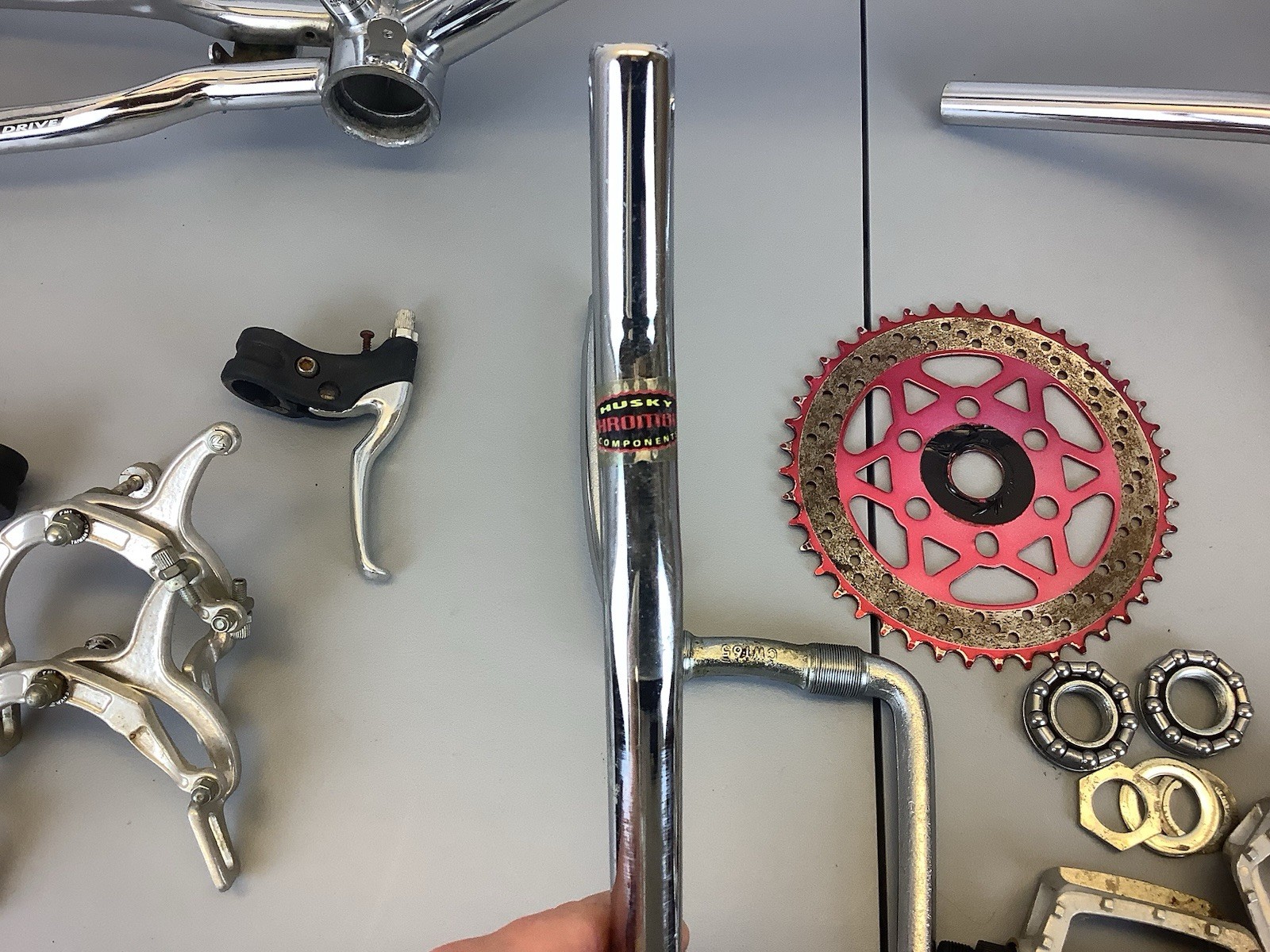 Mid School Freestyle Royce Union T-18 Vertical Chrome Frame Fork Bars