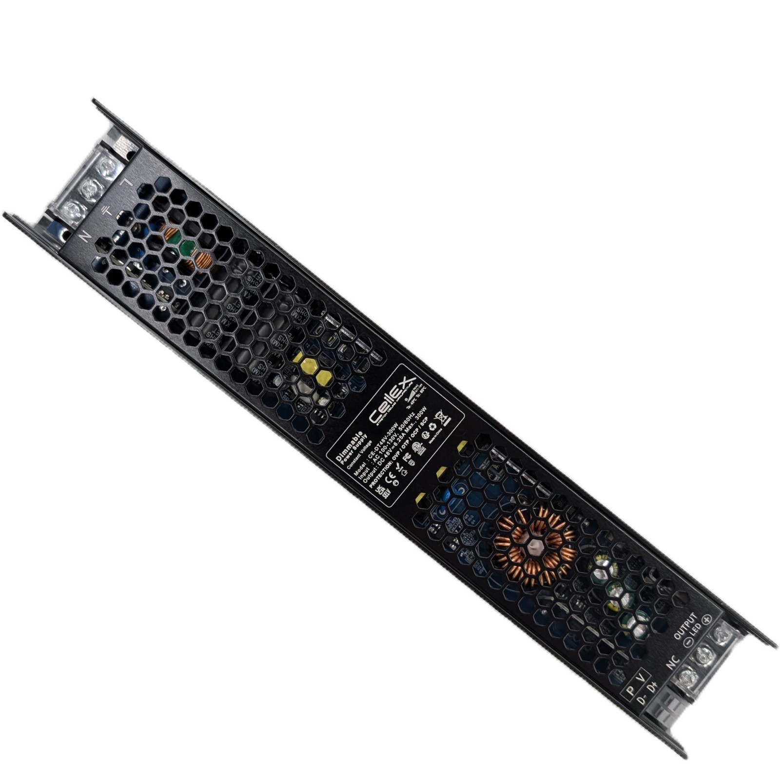 Dimmable TRIAC LED Transformer 48V 300W IP20 ETL Listed