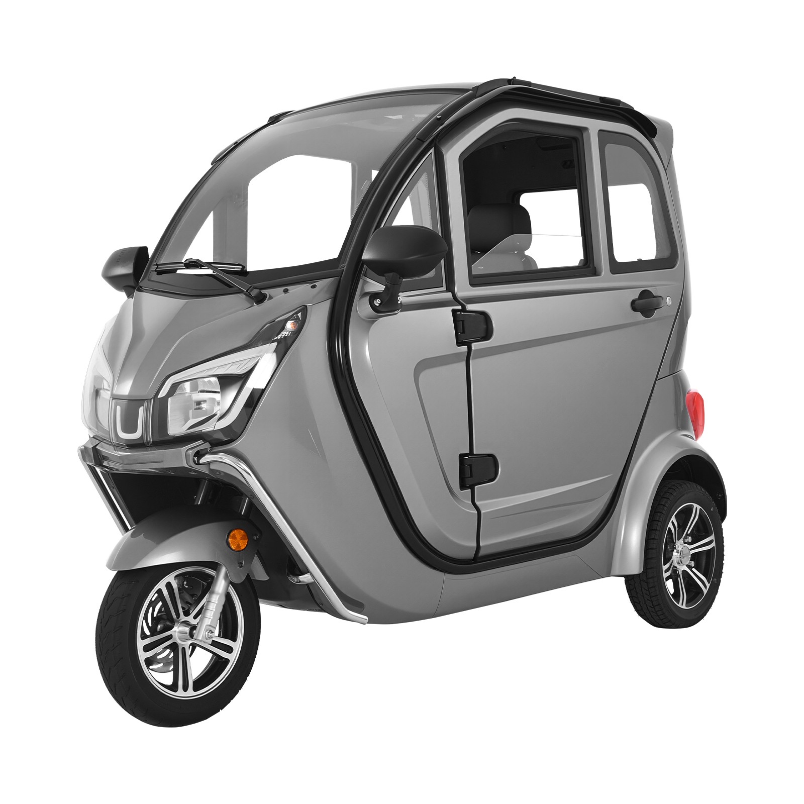 Uimoso 3-Wheel Enclosed Mobility Scooter for Seniors, 650lbs, 3-Passenger