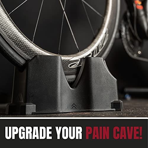 Indoor Bike Trainer Front Wheel Riser Block - Adjustable Height for Stability &