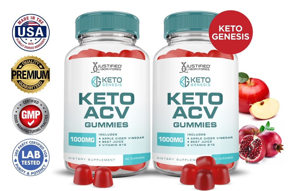 Keto Genesis ACV Gummies 1000MG Apple Cider Vinegar 120 Gummys