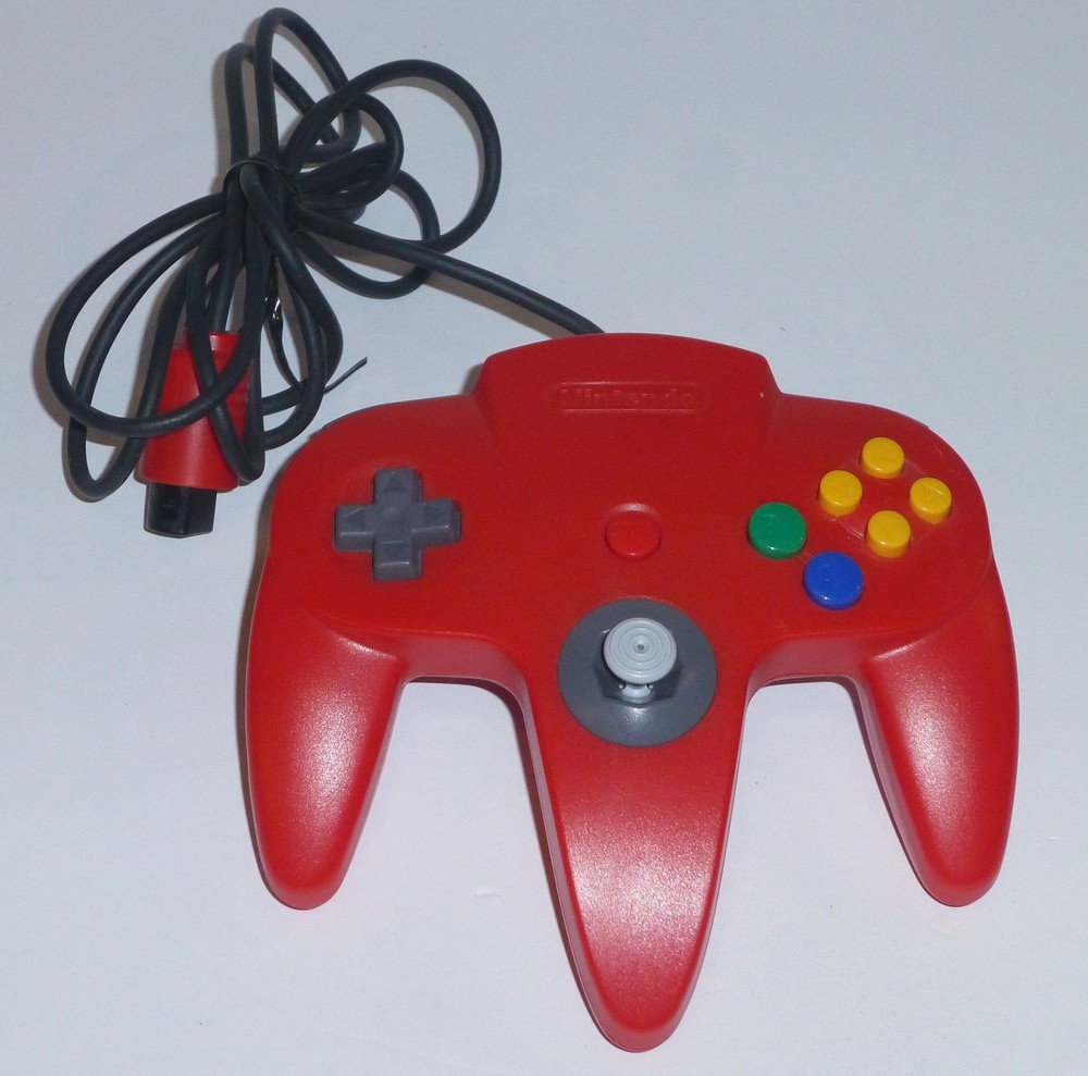 Nintendo 64 N64 Red OEM Controller, NUS-005, Tight Stick