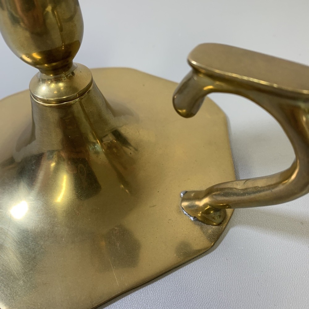 Solid Brass Candleholder with Handle made in Thailand Nice Handle design