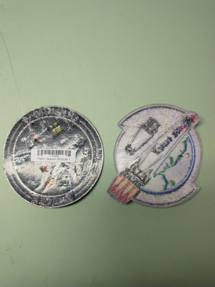 SpaceX Iridium 1 and Iridium 3 Authentic Mission Patch Set
