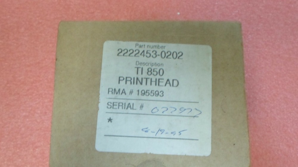 TEXAS INSTRUMENTS 850 printhead 2222453-0202