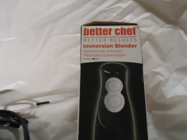 Better Chef Immersion Hand Blender 2-speeds 200-Watts, Black,