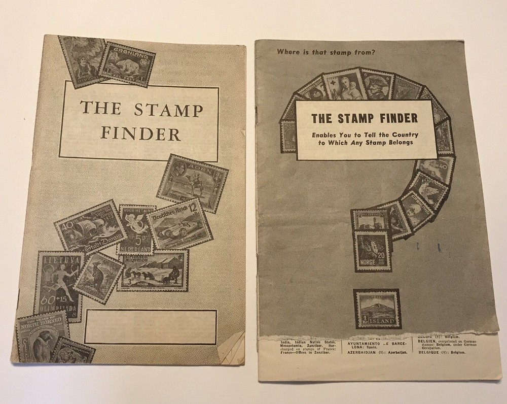 Vintage The Stamp Finder 1949 lot of two booklets