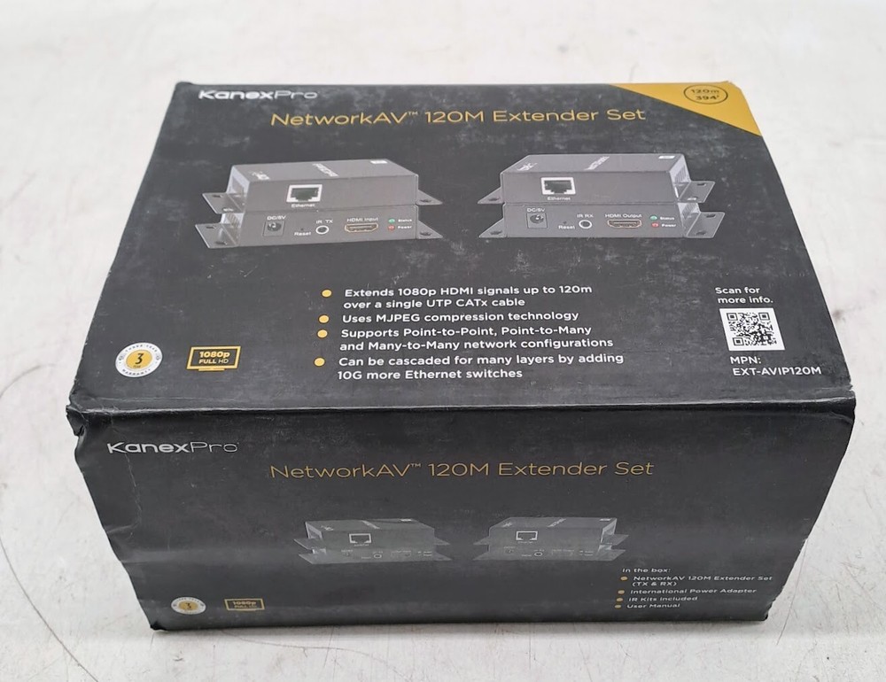 KanexPro EXT-AVIP120M NetworkAV 120M Extender Set