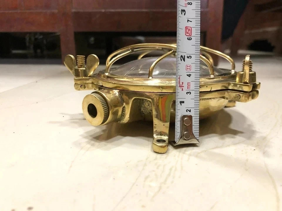 Antique Nautical Maritime Ship Solid Brass Passageway Ceiling/Deck light 3pc