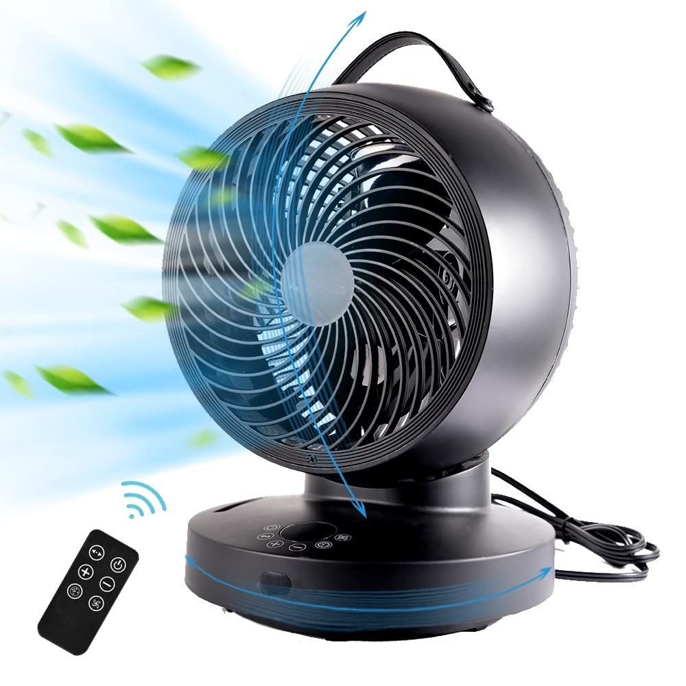 Table Circulator Fan,Blade 8",6 Speeds 4 Wind Modes,With Remote Control,Horiz...