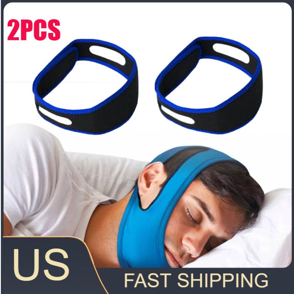 2 Pcs Anti-Snore Chin Strap For Snoring & Sleep Apnea Support Solution