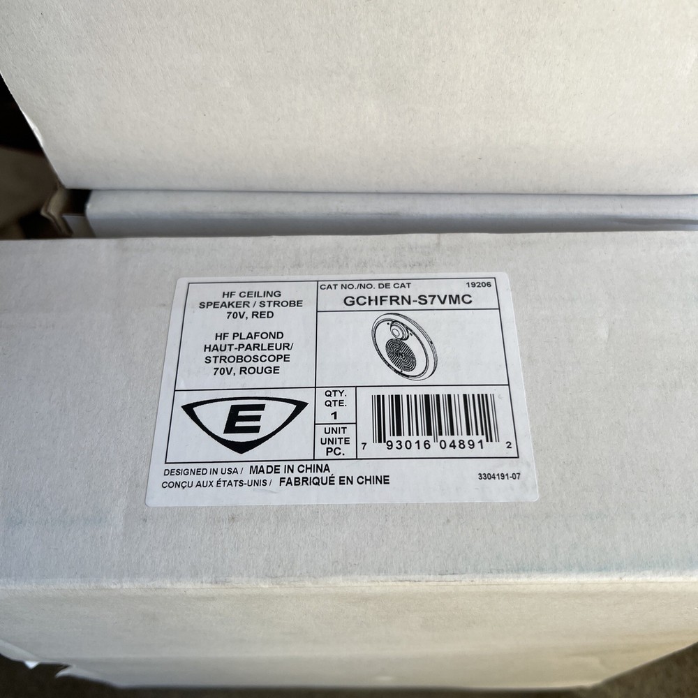 Edwards EST GCHFRN-S7VMC SPEAKER STROBE CEILING