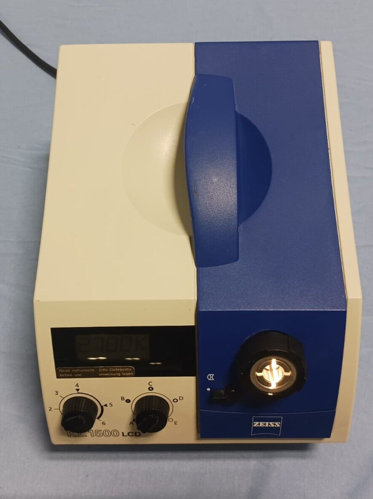 Zeiss Schott KL 1500 LCD Digital Compact Microscope Fiber Optic Light Source