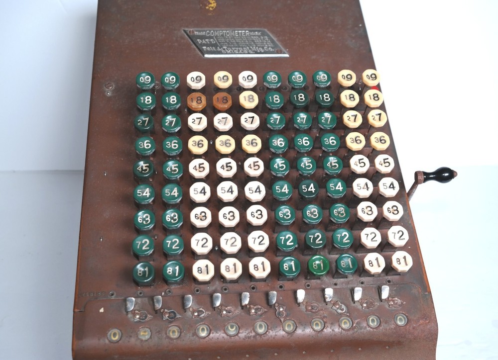 Vintage Comptometer Adding Calculator Machine Felt & Tarrant mfg Co Chicago