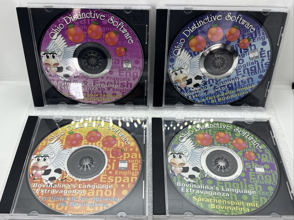 Set 4 Ohio Distinctive Software CD Bovinalina’s Language Extravaganza Teacher Ed