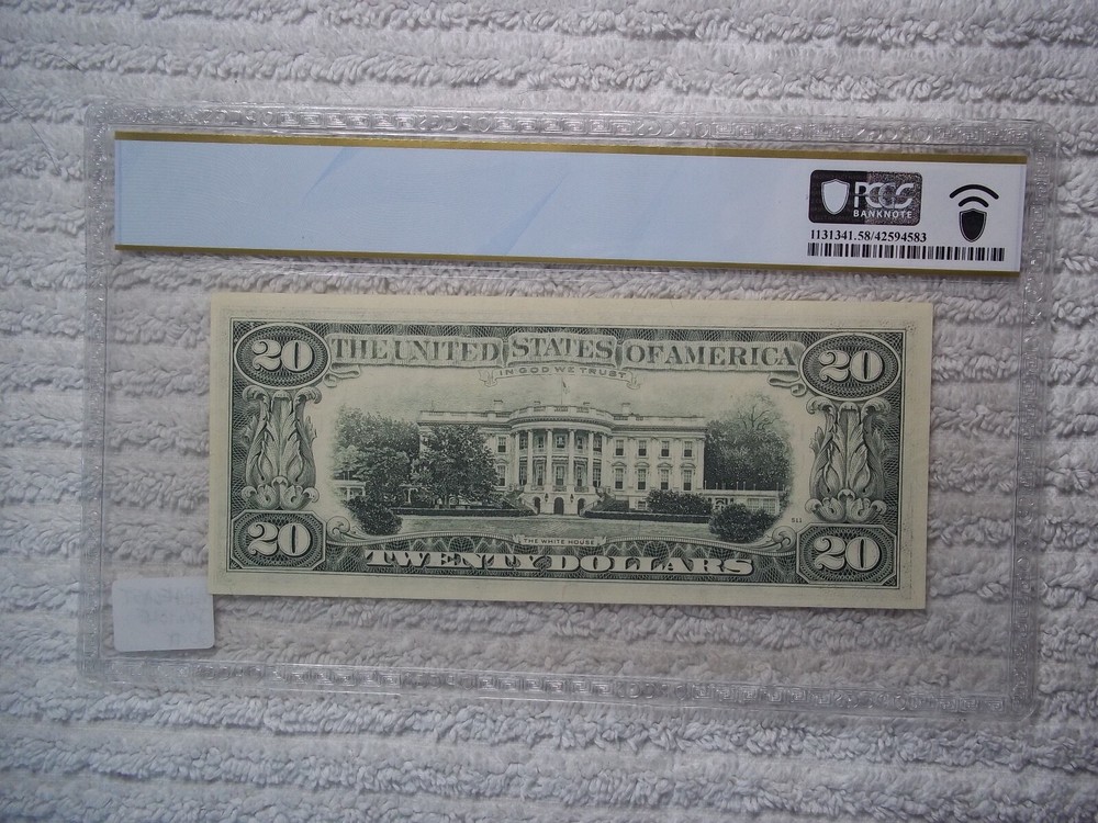 1977 $20 ERROR - Back to Face FULL OFFSET PCGS 58 PPQ E4