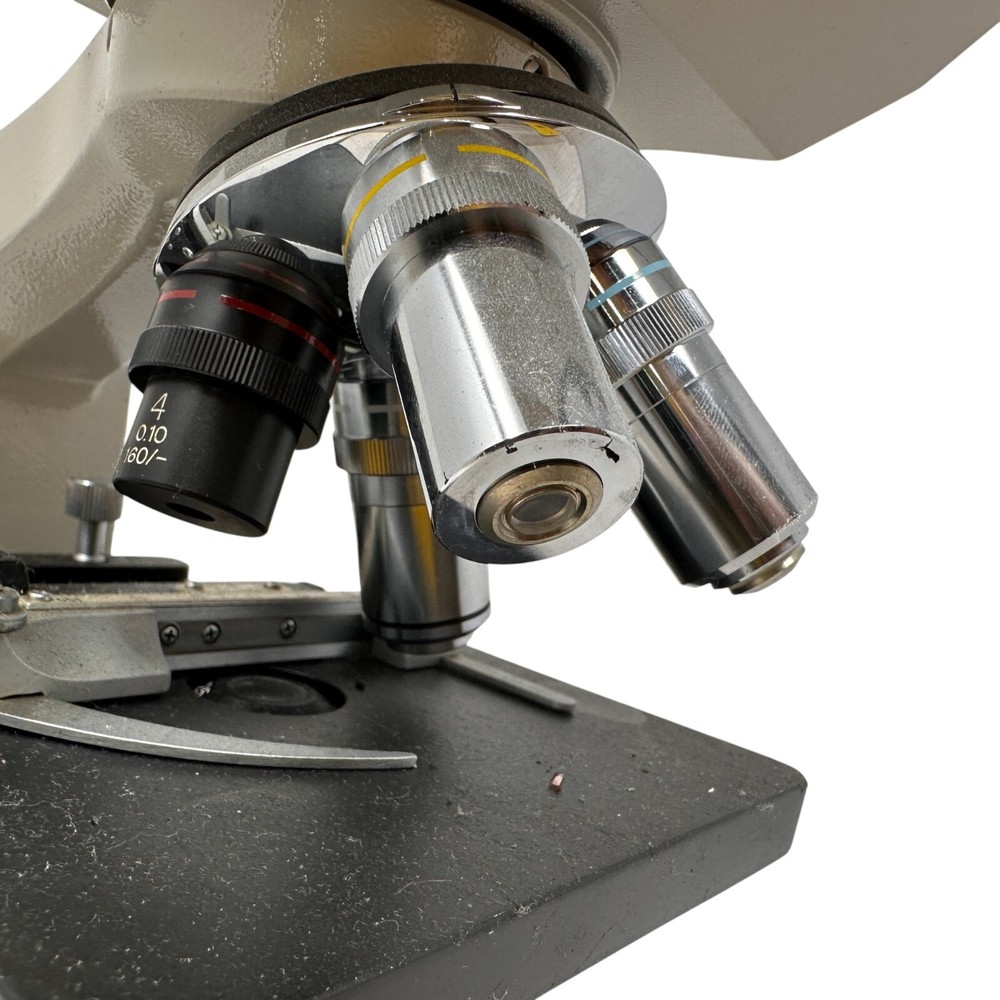 Ward's HVS-20 Binocular Compound Microscope 4 Objective Lenses Lab Scope